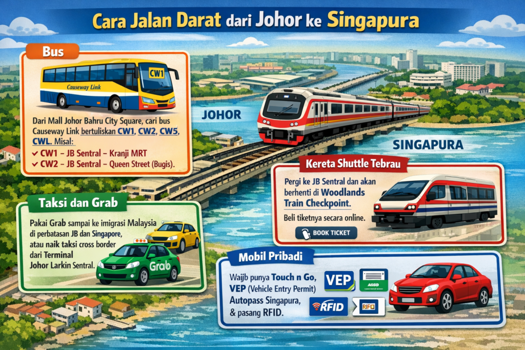cara jalan darat ke singapura dari johor bahru