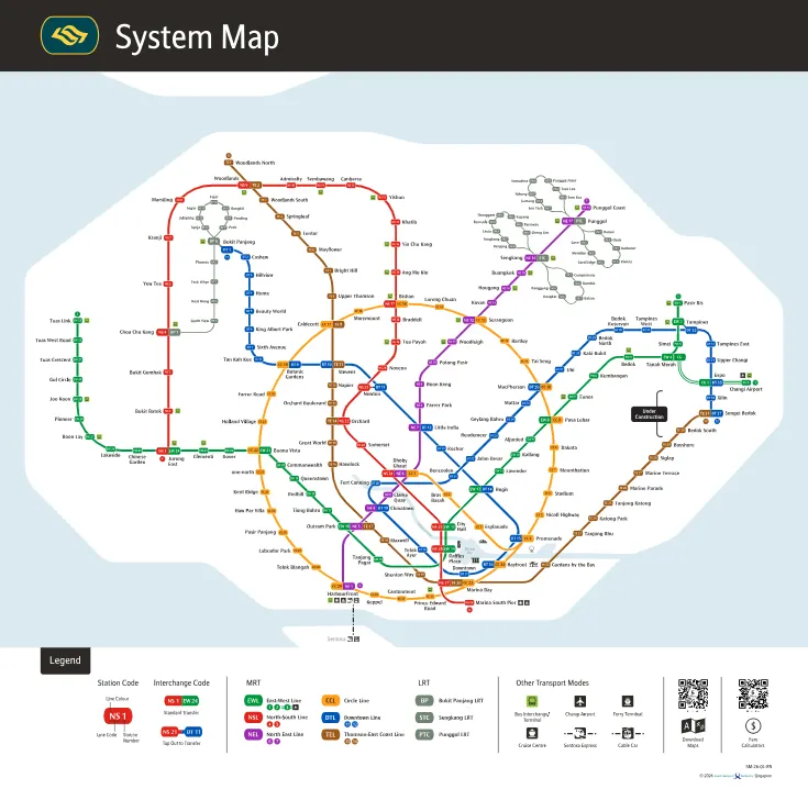 peta mrt singapore terbaru