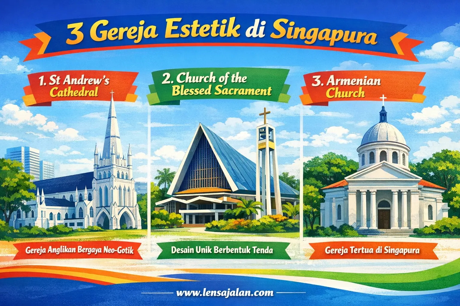 3 gereja estetika di singapura