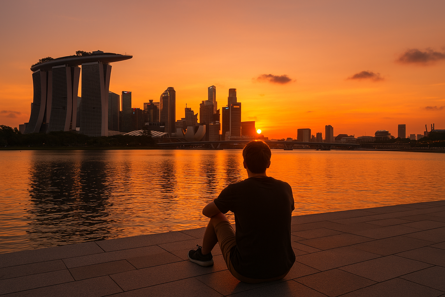 lokasi sunset di singapura