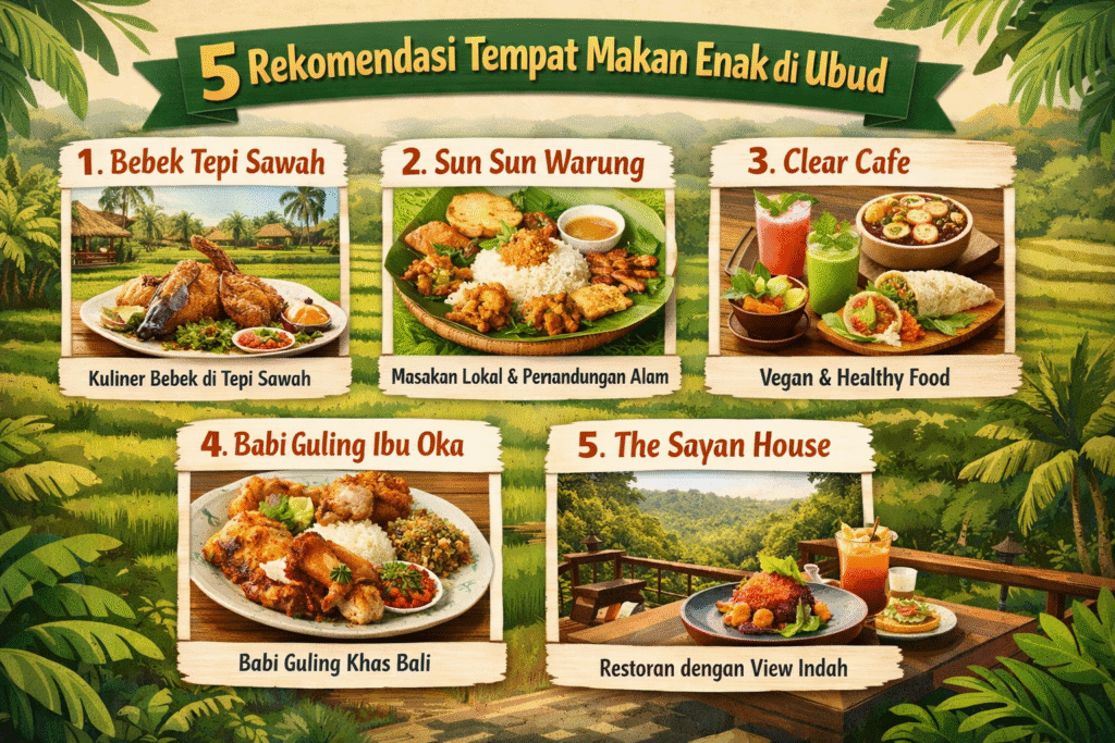 rekomendasi tempat makan enak di ubud