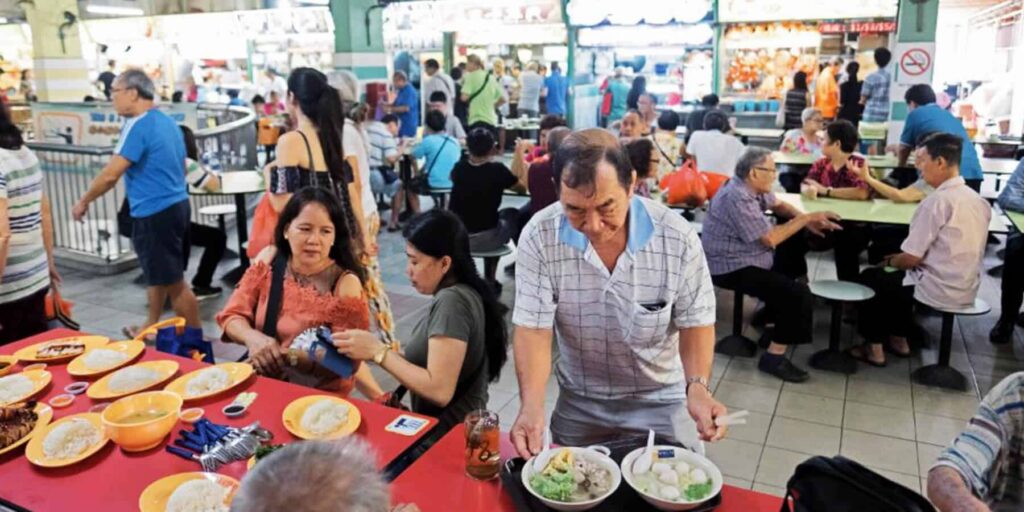 suasana hawker food chinatown complex food centre