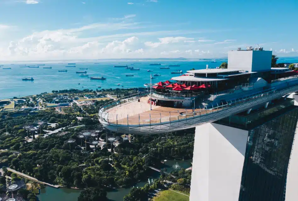 marina bay sands tampak atas