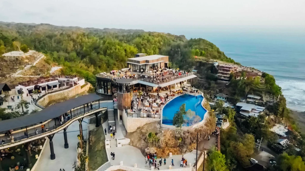 obelix sea view jogja obelix sea view jogja tampak atas