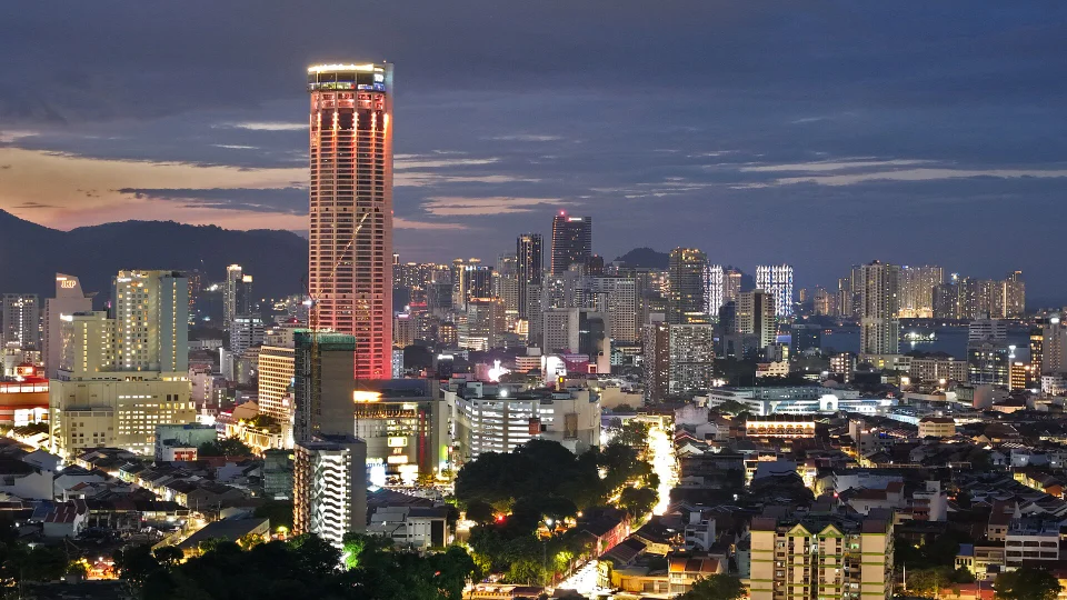 tampak atas pemandangan george town