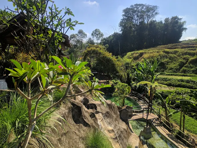 pemandangan terasiring di wisata alam taman dolan bumiaji batu malang