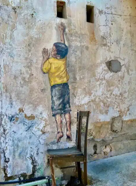 boy on chair penang street art boy on a chair di campbell street penang