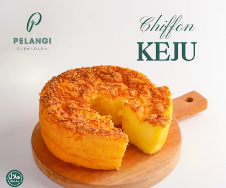 foto chiffon keju dari toko pelangi
