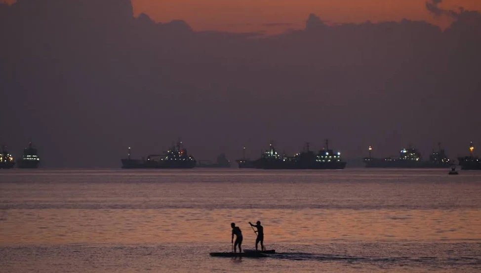 sunset di east coast beach