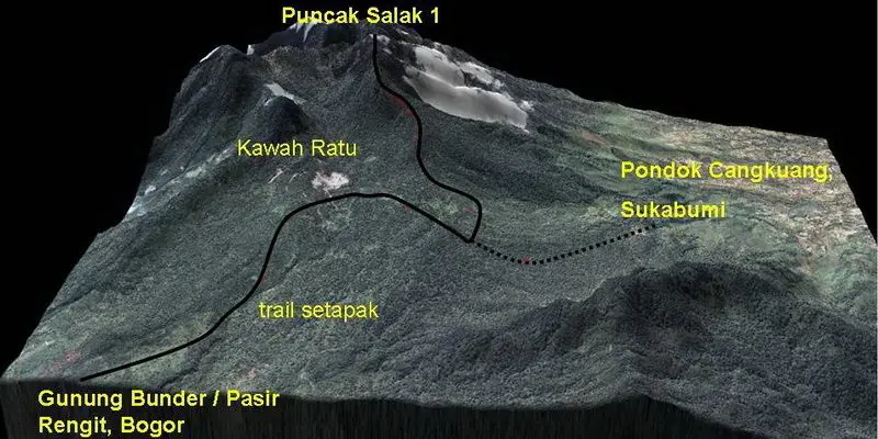 jalur pendakian gunung salak