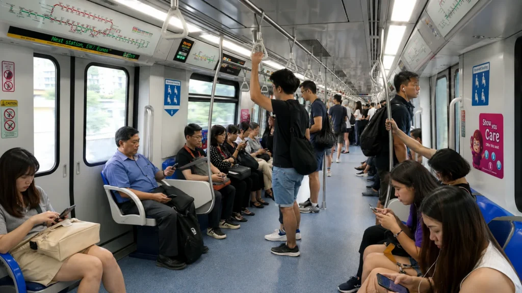 trasnportasi hemat di singapore, MRT