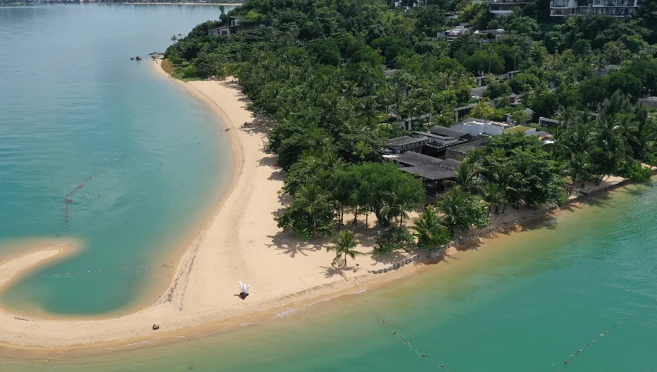 Pantai koh samui tampak dari atas