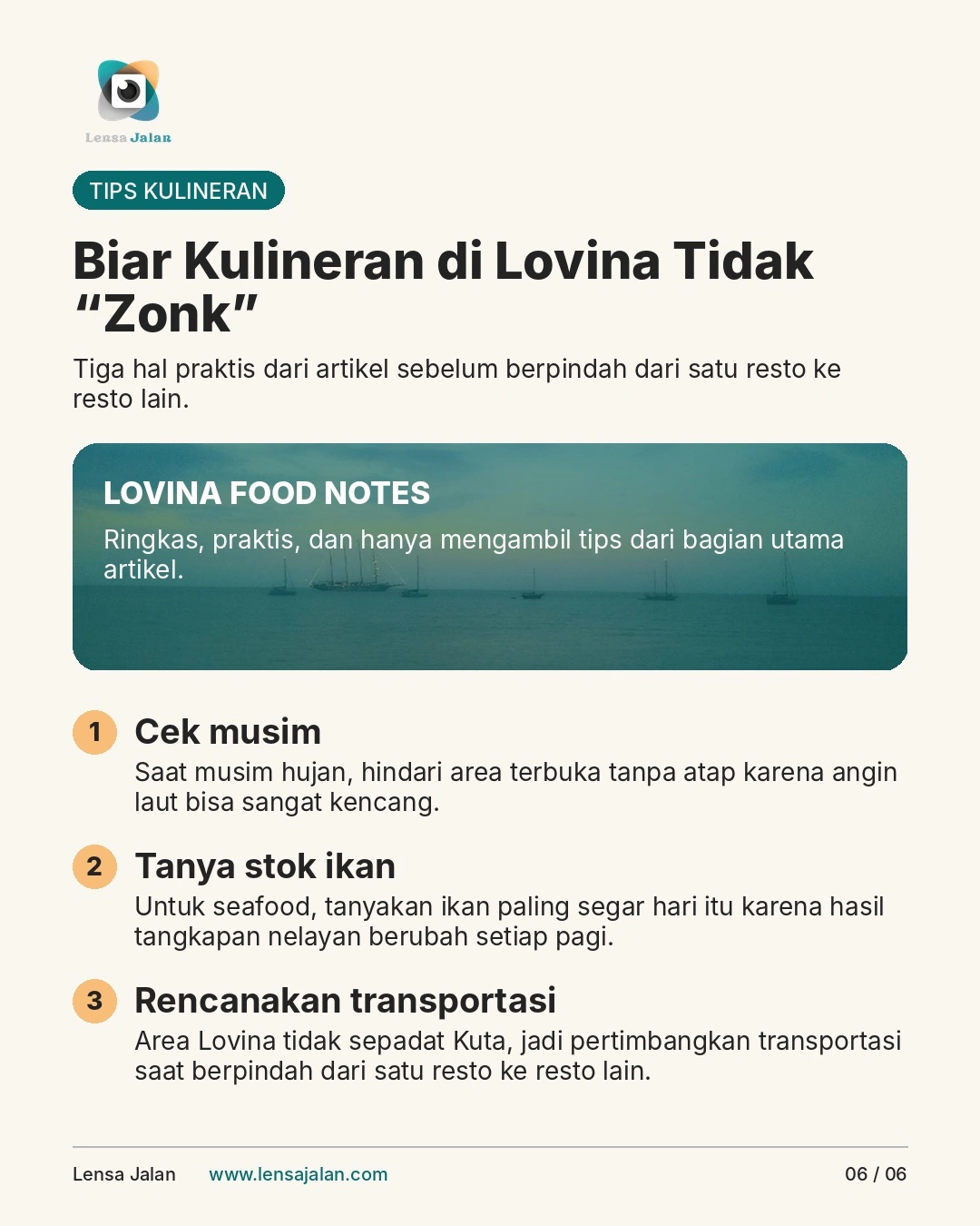 tips cari tempat makan lovina