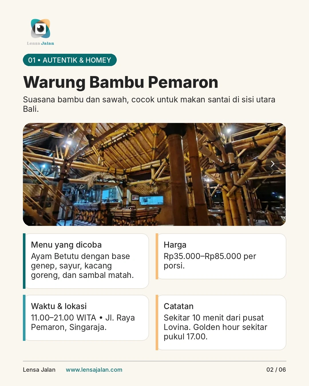 warung bambu lovina