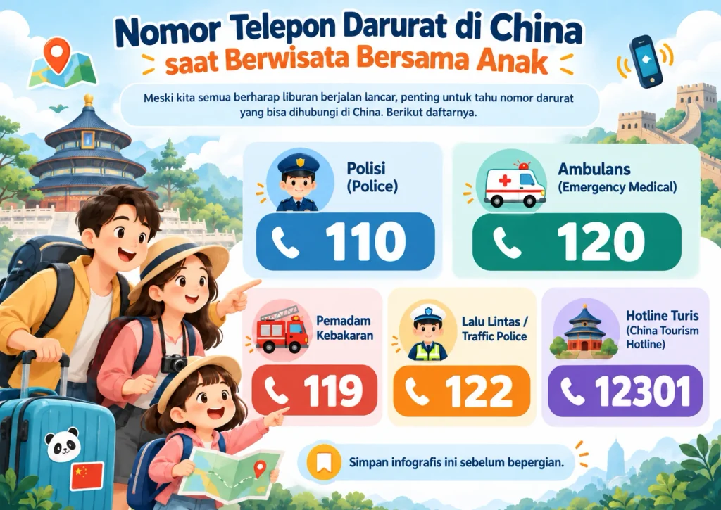 Nomor Telepon Darurat di Tiongkok saat Berwisata Bersama Anak